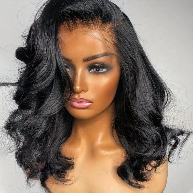 Glueless Wear And Go Human Hair Wig - Peruca Curta Bob com Ondas Corporais