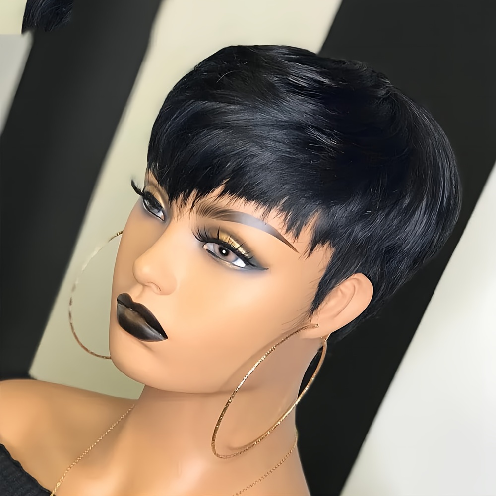Short Pixie Cut Wig Human Hair Cheap - Peruca curta pixie cabelo humano camada