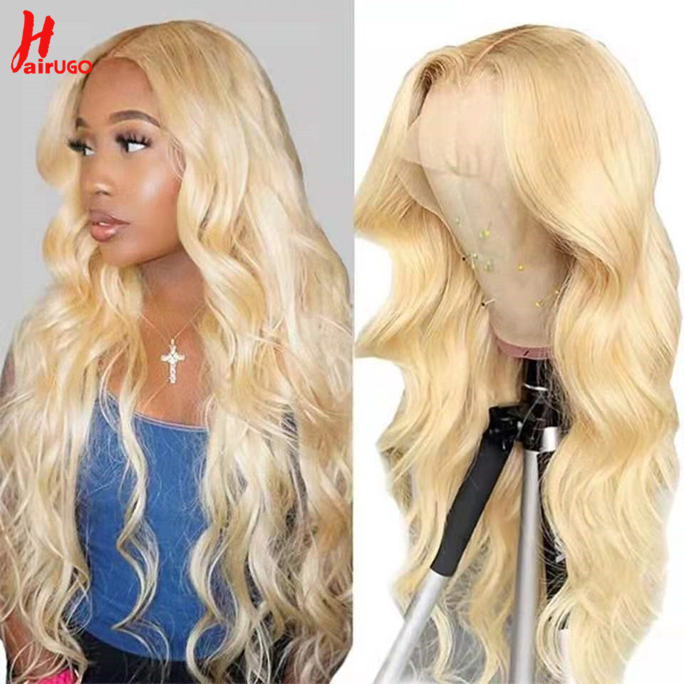 613 Blonde Body Wave Lace Front Wig - Hairugo 613 loira 13x6 onda do