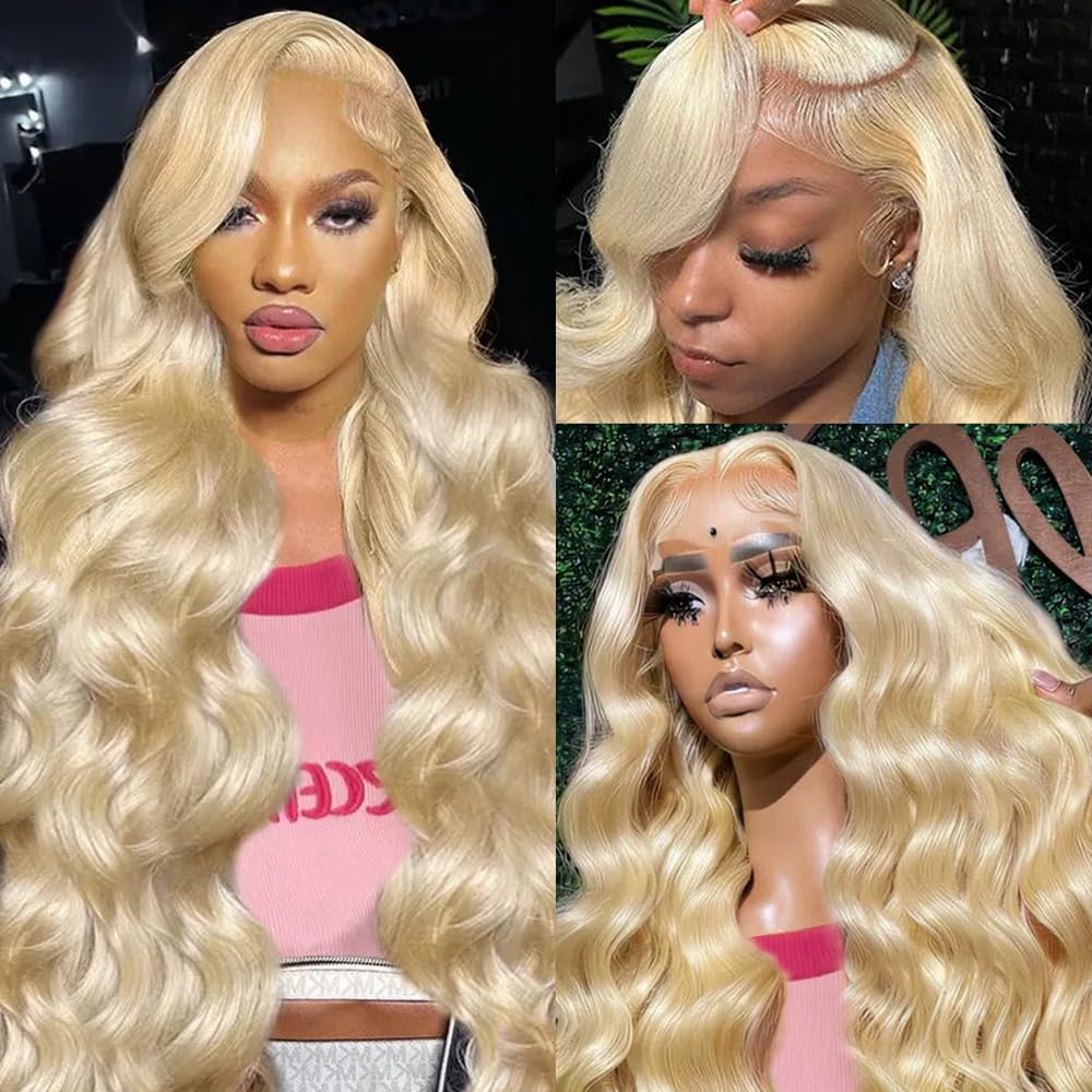 613 Blonde Body Wave Lace Front Wig - Peruca Frontal HD Lace 13x4, Cabelo