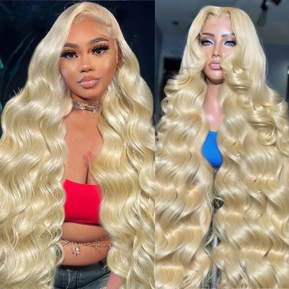 Perucas Loiro 613 de 26 a 30 P - 613 Blonde Body Wave Lace Front Wig avaliação e preço