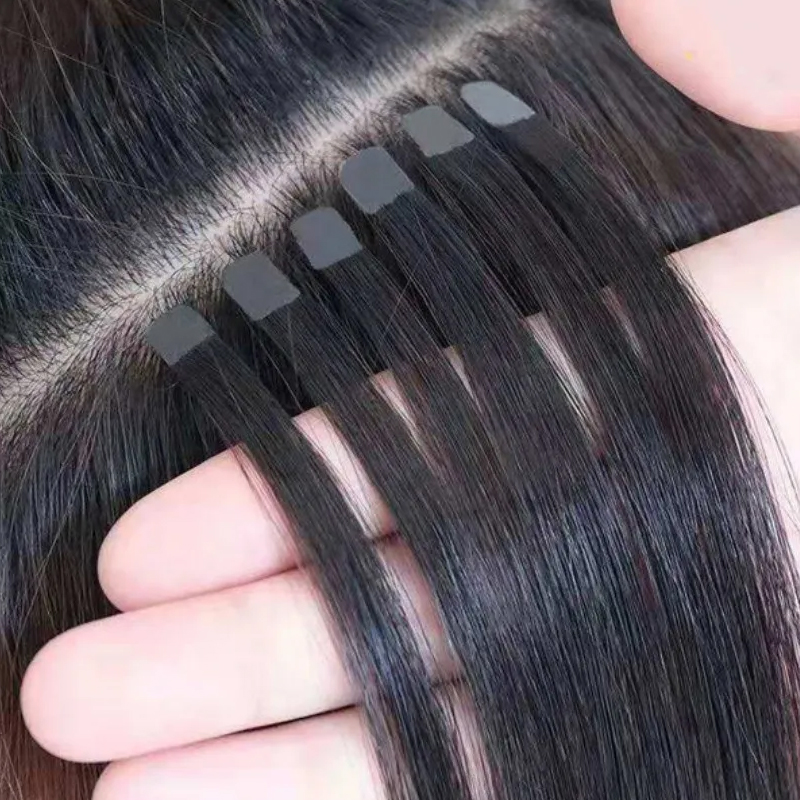 Mini fita extensões de cabelo  - Invisible Tape In Extensions Real Hair avaliação e preço