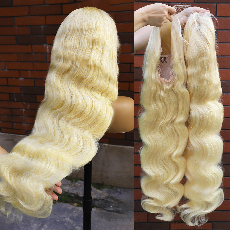 Peruca de Cabelo Humano Loiro  - 613 Blonde Body Wave Lace Front Wig avaliação e preço