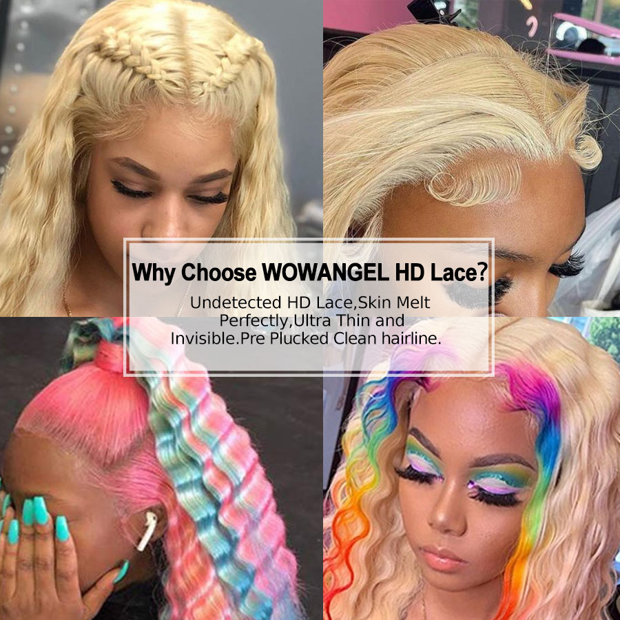 Wow anjo real hd peruca fronta - 613 Blonde Body Wave Lace Front Wig avaliação e preço