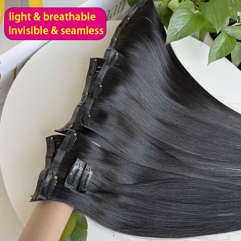 7 Peças de Extensões de Cabelo - Seamless Clip In Hair Extensions Human Hair avaliação e preço
