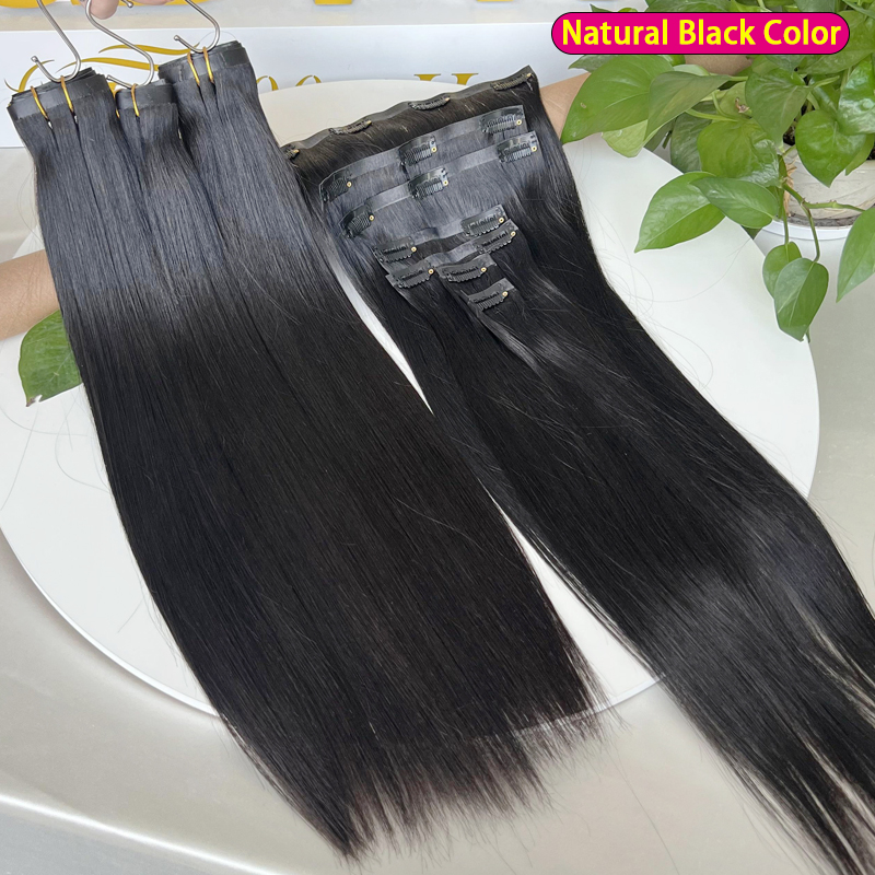 7 Peças de Extensões de Cabelo - Seamless Clip In Hair Extensions Human Hair avaliação e preço