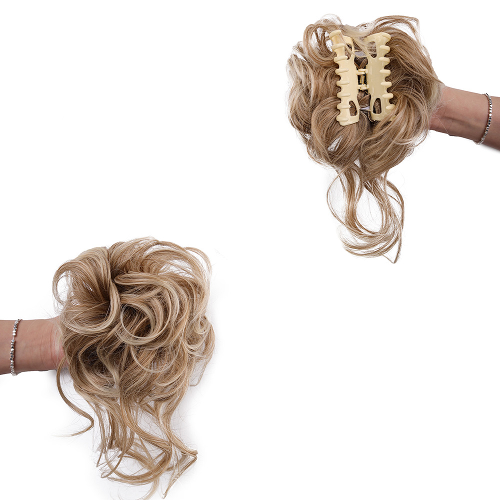 Extensões de cabelo sintéticas - Claw Clip Messy Bun Hair Piece avaliação e preço