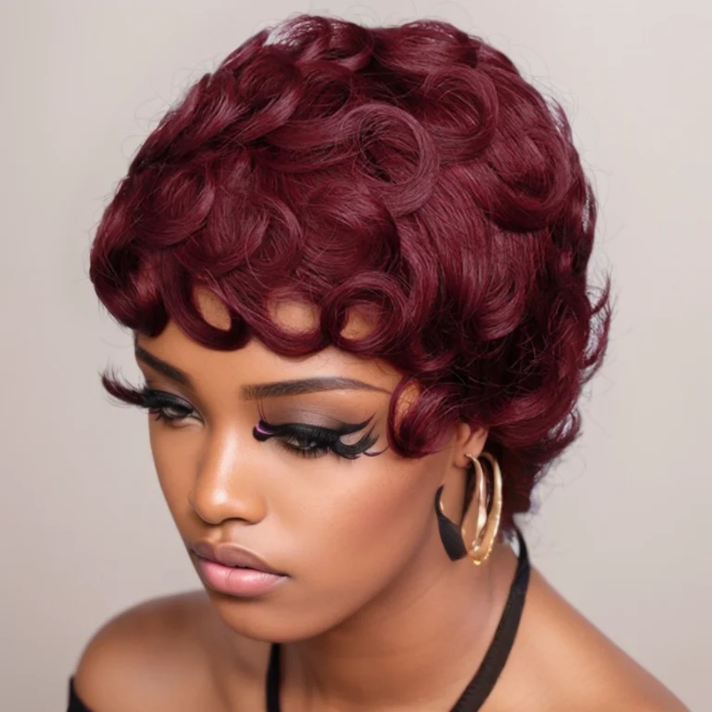 99j pixie corte peruca de cabe - Short Pixie Cut Wig Human Hair Cheap avaliação e preço