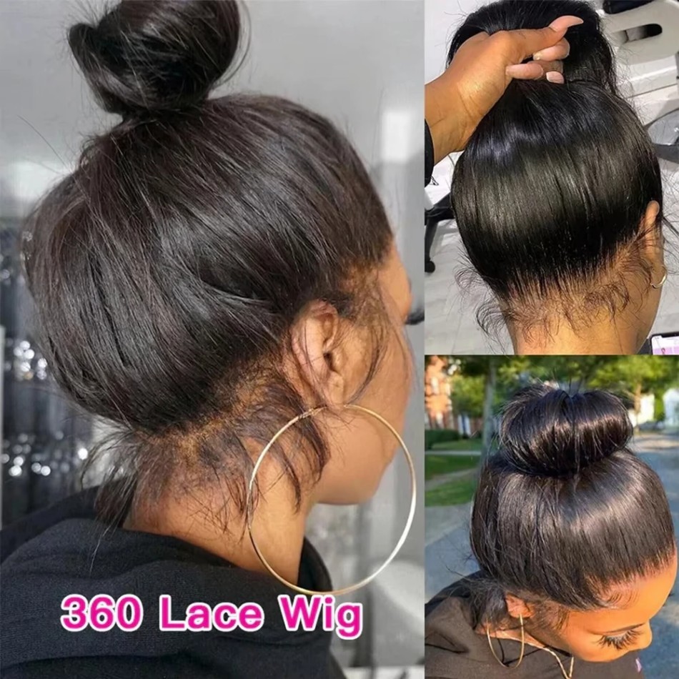 Peruca de Cabelo Humano 360 Fu - Hd Lace Frontal Wig Human Hair Pre Plucked avaliação e preço