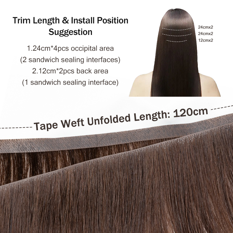 Fita longa invisível pu trama  - Invisible Tape In Extensions Real Hair avaliação e preço