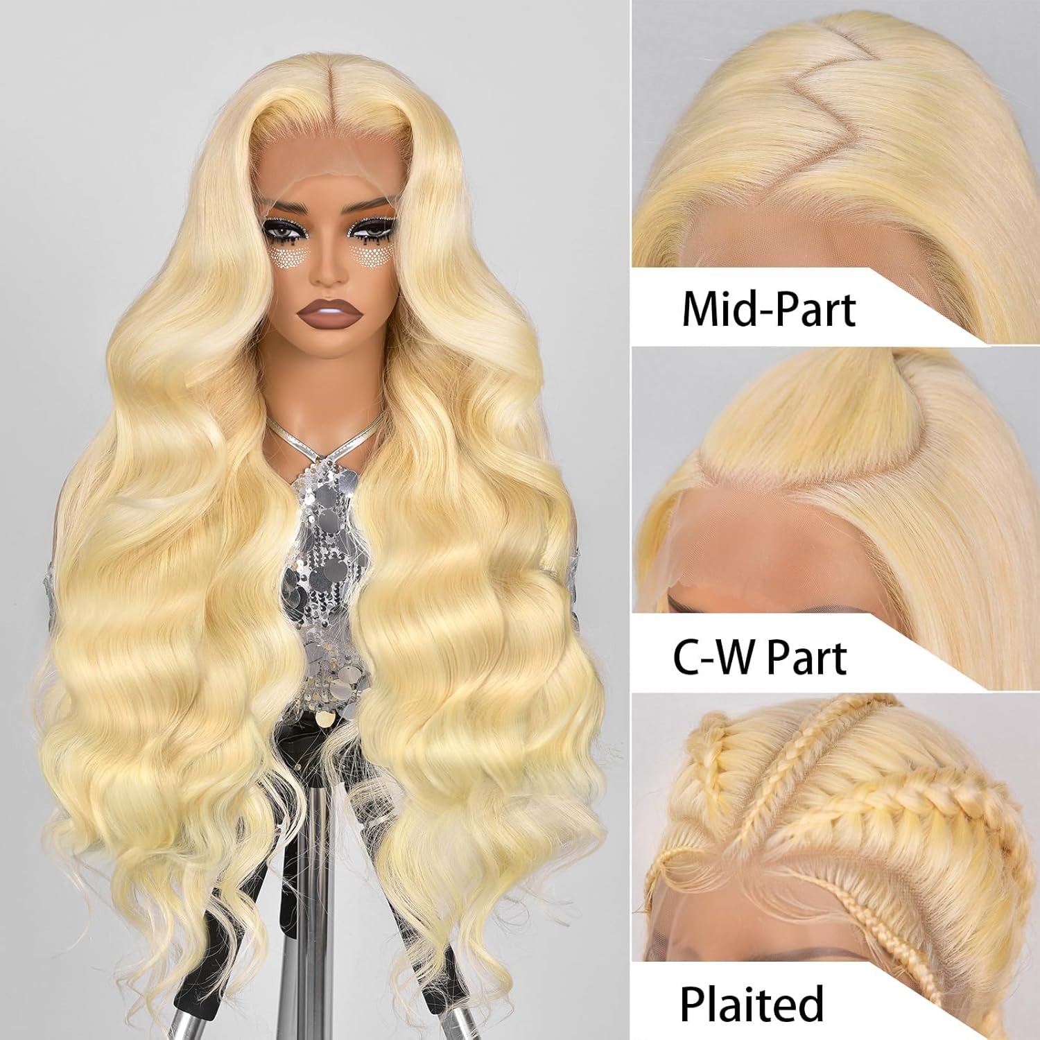Peruca Frontal de Renda 13x4 d - 613 Blonde Body Wave Lace Front Wig avaliação e preço