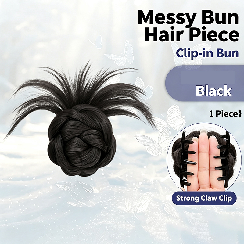 Coque de Cabelo Sintético Leve - Claw Clip Messy Bun Hair Piece avaliação e preço