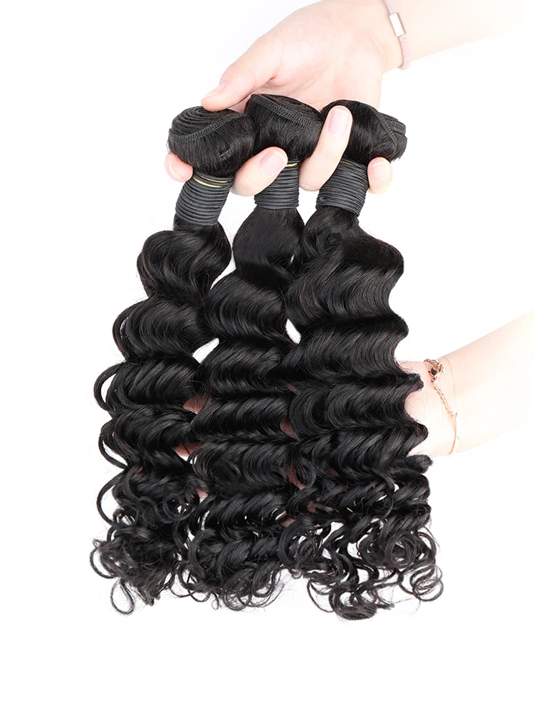 Pacotes de onda profunda com f - Deep Wave 3 Bundles With Closure avaliação e preço