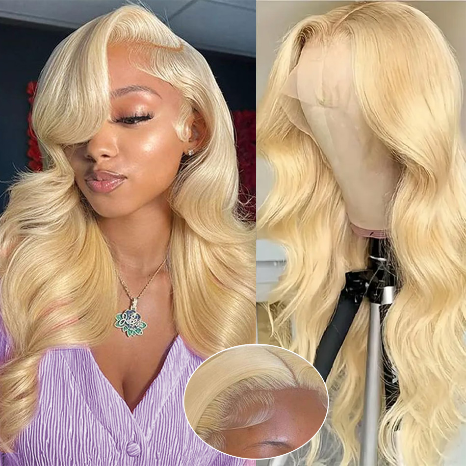 613 hd peruca frontal do laço  - 613 Blonde Body Wave Lace Front Wig avaliação e preço
