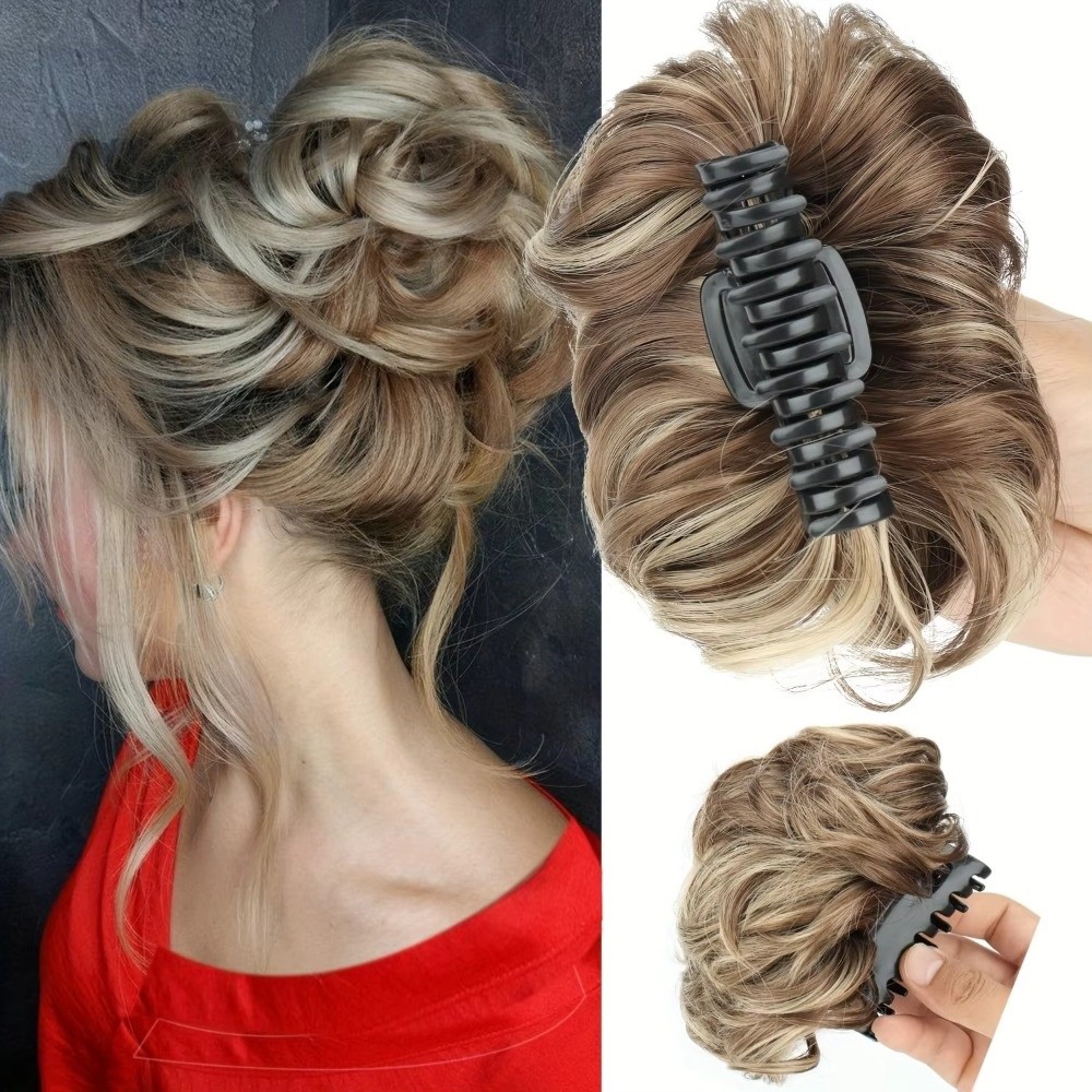 Aplique de Cabelo Sintético On - Claw Clip Messy Bun Hair Piece avaliação e preço