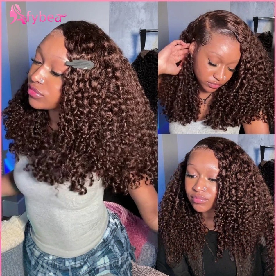 Peruca Cacheada Frontal de Ren - Hd Lace Frontal Wig Human Hair Pre Plucked avaliação e preço